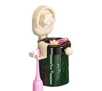 Magnetic Toothbrush Holder - No Drilling Shower Wall Hanger with Hooks | Clean, Neat Storage for Daily Essentials, Ideal for Apartments, Offices, and Hotel Bathrooms