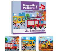 Magnetic Toy, Puzzle Book Learning Activities - Travel Magnetic Games with 7.09x7.09 inches, Educational Toys for Road Trips, Car Rides, Birthday, Kindergartens, Preschool Development