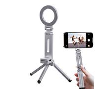 Magnetic Tripod, Aluminum Mini Tripod for Phone, Folding Rotating Clip Holder Stand with Strong Magnet Smartphone, Cellphone, Home Office, Gym, Workout, Desk, Travel, Vlogging, Photography