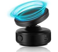 Magnetic Vacuum Car Phone Holder With 360° Rotation, Double Sided Design: Magnet And Vacuum For Car, Home, Gym, For 4.7 To 7 Inch Devices, Black