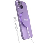 Magnetic Wireless Charger 2 In 1 With Magsafe - Ultra-Thin Aluminum Alloy Design - Fast Charger Compatible For Iphone 16/15/14/13/12 And Airpods 4/3/2/Pro-Purple