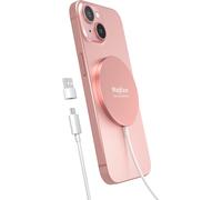 Magnetic Wireless Charger 2 In 1 With Magsafe - Ultra-Thin Aluminum Alloy Design - Fast Charger Compatible For Iphone 16/15/14/13/12 And Airpods 4/3/2/Pro-Powder Pink