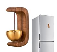 Magnetic Wood Doorbell, Retro C-Shaped Wooden Door Chime, Magnetic Shopkeeper Bell, Classic Entrance Doorbell for Home, Porch, Garden, Restaurant Decoration 1.77x1.38x2.76 inches