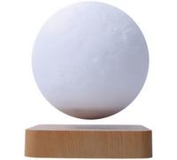 MagneticLand Lampe LED à lévitation MoonFlight - Socle bois clair