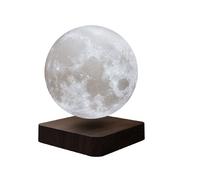 MagneticLand Lampe LED à lévitation MoonFlight - Socle bois foncé