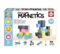 Educa Borrás – Jeu de construction Cubes magnétiques STEM – 54 pièces, multicolore