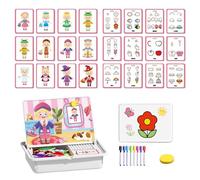 magnétique à habiller | Jeu double face - Jouets magnétiques de dessins animés, pour garçons et filles, fête, anniversaire, école, voyage