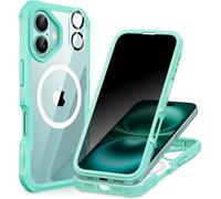 Magnétique Anti Espion Coque Iphone 16, Compatible Avec Magsafe Intégré Verre Trempé Protection Écran Et Protecteur Caméra, A[J1097]