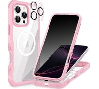 Magnétique Anti Espion Coque Iphone 16 Pro, Compatible Avec Magsafe Intégré Verre Trempé Protection Écran Et Protecteur Camér[J1093]