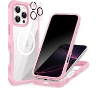 Magnétique Anti Espion Coque Iphone 16 Pro Max, Compatible Avec Magsafe Intégré Verre Trempé Protection Écran Et Protecteur C[J1085]