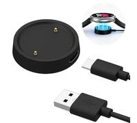 Magnétique Chargeur de Montre Compatible avec Amazfit Active 2 /Bip 6 | Station de Charge avec Type C Portable Socle de Câble 1m Smartwatch Accessoires pour A2437 A2435 - Noir