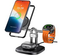 Magnétique Chargeur Induction Pour Samsung, Station De Charge 3 En 1 Pour Samsung S25 Ultra/S25/Flod 7/Flip 7, Chargeur Sans Fil Pour Galaxy Watch 8/8 Classic/Ultra/7/6 & Galaxy Buds, 712Sm