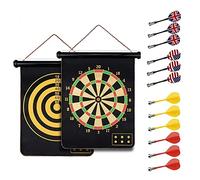 Magnétique Cible de Fléchette Ø38cm - Sécurisé pour Enfants et Adultes Jeu de Fléchettes (avec 12 fléchettes)