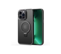 MAGNÉTIQUE COQUE COMPATIBLE AVEC IPHONE 16,ETUI TRANSLUCIDE MAT ARRIÈRE HOUSSE CASE AVEC MAGNÉTIQUE SUPPORT,NOIR - TECHTA