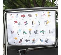 magnétique de Voiture Sun Shade Rideau pour fenêtre latérale pour bébé Enfants Enfants Ombre du Soleil - Pare-Soleil Protector (Be-Kids Alphabet)