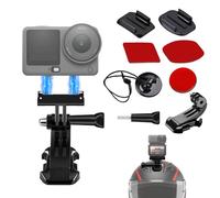 Magnétique Dégagement Rapide Compatible avec DJI Osmo Action 6/Osmo Nano, avec Casque Adhésif Fixation, Autocollant Support Sticker Ski Moto Tether Kit Compatible avec GoPro 12-3 Action Caméras