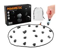 Magnétique Échecs Jeu, Portable Magnétique Jeu avec Ficelle, Éducatif Aimant Pierre Dames Jeux Société Ensemble, Amusants Interactifs Magnétiques Échecs Stratégie Jeux, pour Famille Fête Soirée