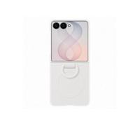Samsung Coque Silicone Magnet Cover Ring pour Samsung Galaxy Z Flip 8 White Blanc