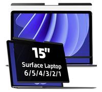Magnétique Filtre Confidentialité Surface 15 Pouces Compatible avec Microsoft Surface Laptop 6/5/4/3/2/1, Amovible Protection Ecran Surface Laptop, Film Anti Regard /Filtre Lumière Bleue Surface 15"