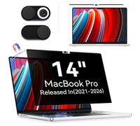 Magnétique Filtre de Confidentialité pour MacBook Pro 14 M5 M4 M3 M2 M1 | Amovible Privacy Screen pour Mac Pro 14 (2021-2026) Protection Ecran Anti Espion Reflet Anti-Lumière Bleu