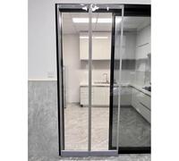 Magnétique Isolation Thermique Porte Adaptée, 1,6mm Rideau En PVC Transparent Avec Rail Alliage D'aluminium, Coupe-vent Séparateur Pour Centre Commercial, Maison(1x2.4m)