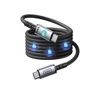 INIU Câble magnétique Léopard USB-C vers USB-C 240 W 1,2 m Noir