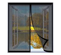 Magnétique Moustiquaire 100 x 100 cm Installation Facile Sans Percer Auto-Adhésif en Maille Anti Moustique Fenetre pour Fenêtre Empêche Les Insectes, Noir