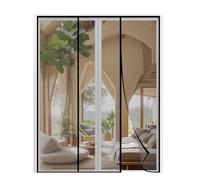 MagnéTique Moustiquaire, 240x215cm, AimantéE Magnetique, Rideaux Anti Mouches Pour Porte, Rideaux Toile Insect Ecran, Moustiquaire Baie Vitree Coulissante Noir