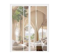 MagnéTique Moustiquaire, 240x215cm, AimantéE Magnetique, Rideaux Anti Mouches Pour Porte, Rideaux Toile Insect Ecran, Moustiquaire Baie Vitree Coulissante Blanc