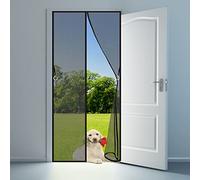 Magnétique Moustiquaire, 70x230cm Porte Rideau Fermeture Automatique Fine Installation sans Outil Facile pour Enfants et Animaux de Compagnie Noir