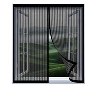 Magnétique Moustiquaire 75 x 140 cm Installation Facile Sans Percer Anti-Mosquito Auto-Adhésif Rideau pour Fenêtre Empêche Les Insectes, Noir