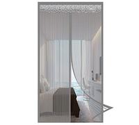 MagnéTique Moustiquaire 90x215cm Anti Insectes Moustiquaire Porte AimantéE Installation Facile, pour Salon, Fenêtre de Balcon, Couloirs, Terrasse, Gris A