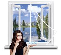 MagnéTique Moustiquaire Fenêtre 160x175cm Blanc Facile à Installer sans Percer Rideau Anti Mouche Porte Animaux AcceptéS pour Porte d Entrée Intérieur/Patio