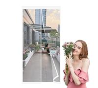 MagnéTique Moustiquaire Fenêtre Rideau 90x155cm Moustiquaire Enroulable Anti Insecte Mouche Moustique Outil Facile pour Enfants et Animaux de Compagnie Blanc