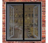 Magnétique Moustiquaire Mouche Aimant 110 x 125 cm Rideau Anti Moustique Sans Outil Installation Facile Porte Anti Insecte Pour Les Types De Fenêtres, Noir