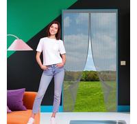 Magnétique Moustiquaire Porte 123 x 265 cm Facile à Installer Moustiquaire Porte Fenetre Magnetique Respirante pour de Balcon Patio, Gris