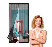 Magnétique Moustiquaire Porte 82 x 250 cm Rideau Anti Mouche Aucun Perçage N'Est Nécessaire pour Enfants et Animaux de Compagnie, Noir