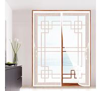 Magnétique Moustiquaire Porte 90 x 115 cm Différentes Tailles, Maille Ultrarésistante, Sans Perçage, Fermeture Automatique Moustiquaire Porte Fenetre pour Cuisine Salon, Blanc