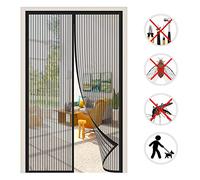 MagnéTique Moustiquaire Porte Auto-AdhéSif Rideau de Porte Antimoustique Fermeture Automatique Sans PerçAge Rideau en Maille Magnetique pour Couloirs Patio Portes-Black A|| 90x220cm(35x86inch)