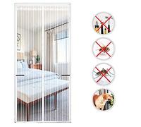 Magnétique Moustiquaire Porte, Moustiquaire à Fermeture Aimantée, Fermeture Automatique, Kit d'Installation Complet, Installation facile sans outils