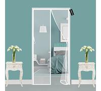 MagnéTique Moustiquaire Porte,Moustiquaire Rideau Anti Mouche 100 x 270 cm moustiquaire porte fenetre sans Percer, pour La Plupart Les Types de FenêTres ou Porte de Balcon - Blanc