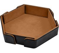 Magnétique Piste de Dés Hexagonal Plateau à Dés Pliable Dice Tray pour DND RPG Jeux de Table,Camel