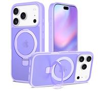 Magnétique pour coque 17 airs, [testé contre les chutes de qualité militaire] [compatible avec Mag-Safe] [béquille intégrée] Dos rigide anti-traces de doigts (violet, 17 air)