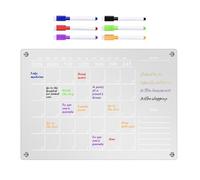 magnétique pour réfrigérateur - calendrier effaçable à sec 42 x 29,7 cm, équipement de d'écriture en acrylique | Aperçu des rendez-vous réutilisables Organisation du ménage Pla