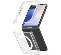 Samsung Coque magnétique renforcée pour Galaxy Z Flip 7 avec paillettes Duo Transparent