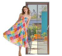 Magnétique Rideau de Porte 82 x 219 cm Joint Magnétique de Haut en Bas avec Fermeture Automatique Maille Ultra Fine Moustiquaire Se Ferme Tout Seul pour de Balcon Chambre, Gris