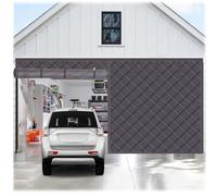 Magnétique Rideau de Porte de Garage, Rideaux de Porte À Isolation Thermique L'hiver, Kit D'isolation pour Portes De Garage pour Terrasse Couloirs Extérieur Fermeture Automatique(Gris,W360xH350cm)