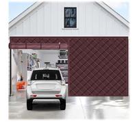 Magnétique Rideau de Porte de Garage, Rideaux de Porte À Isolation Thermique L'hiver, Kit D'isolation pour Portes De Garage pour Terrasse Couloirs Extérieur Fermeture Automatique(Brun,W518xH214cm)