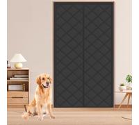 Magnétique Rideau de Porte Isolant Thermique, protection contre le froid, garde votre chambre au chaud for l'hiver, Fermeture Automatique Housse Isolation Porte(Noir,75 cm x 200 cm)