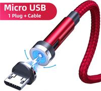 magnétique rotatif à 540 degrés Témoin lumineux de câble Chargement rapide compatible avec l'interface rouge de type C
